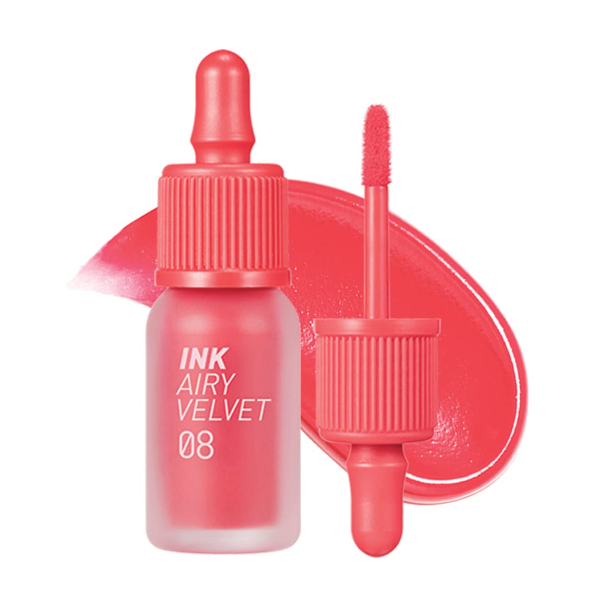 Peripera Ink Airy Velvet Lip Tint, Liquid Lip (0.14 fl oz, 021 FLUFFY PEACH)
