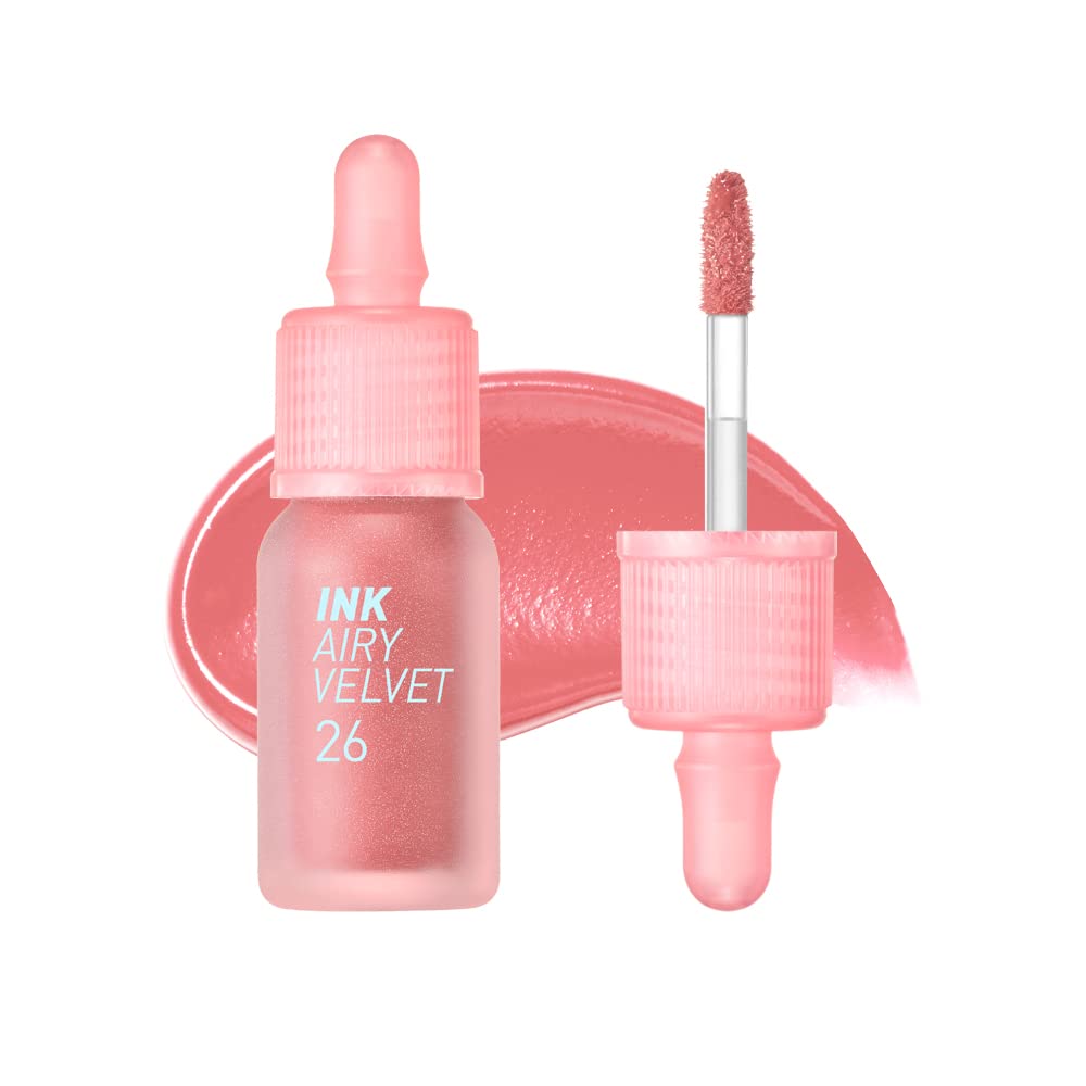 Peripera Ink Airy Velvet Lip Tint, Liquid Lip (0.14 fl oz, 021 FLUFFY PEACH)