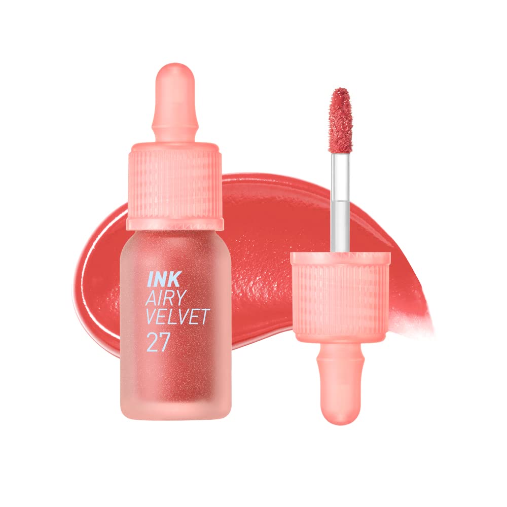 Peripera Ink Airy Velvet Lip Tint, Liquid Lip (0.14 fl oz, 021 FLUFFY PEACH)