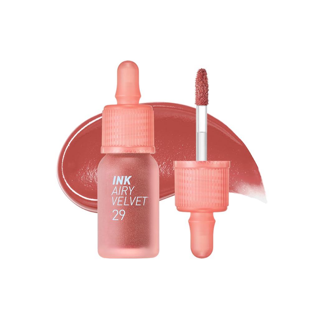 Peripera Ink Airy Velvet Lip Tint, Liquid Lip (0.14 fl oz, 021 FLUFFY PEACH)
